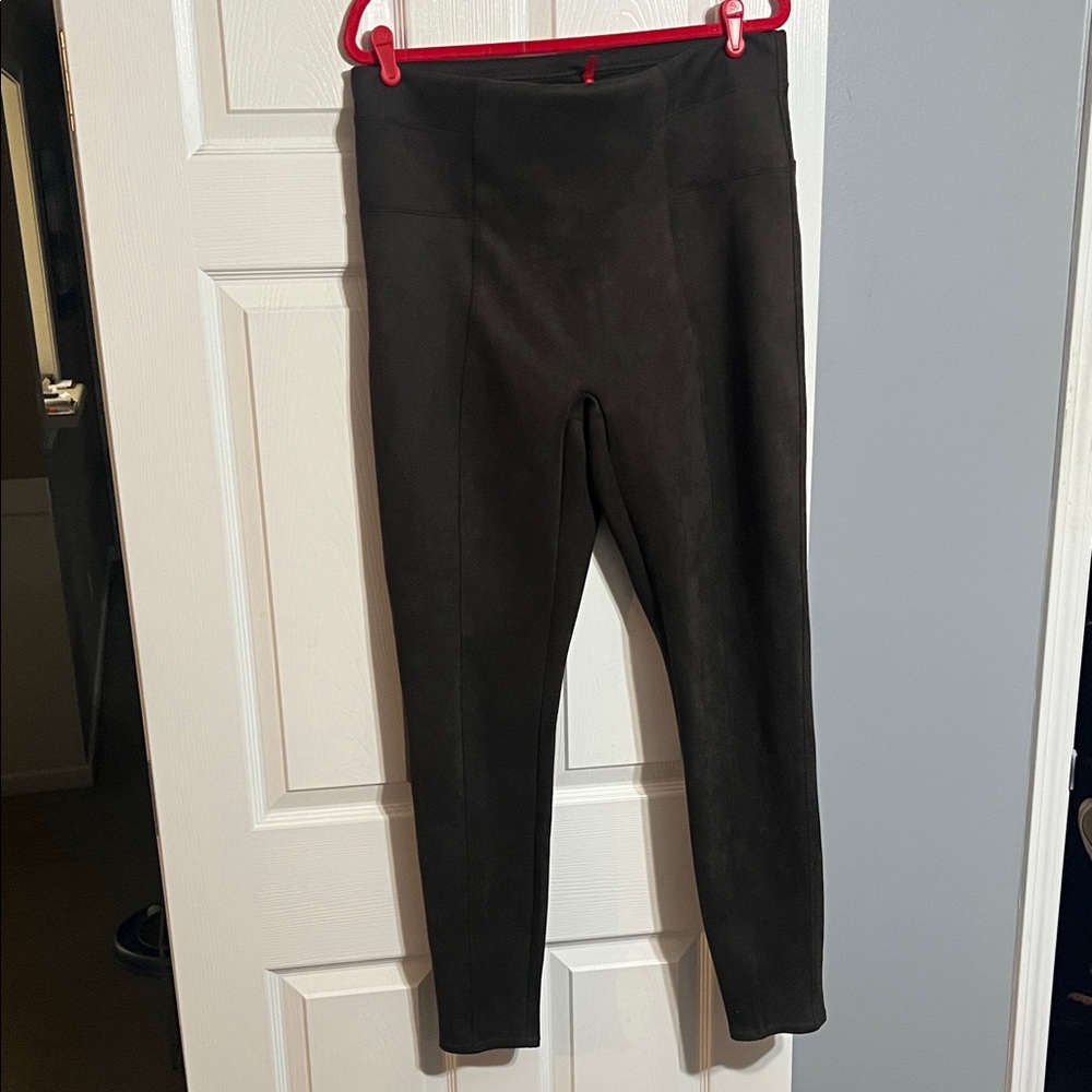 Chocolate Brown Faux Suede Leggings